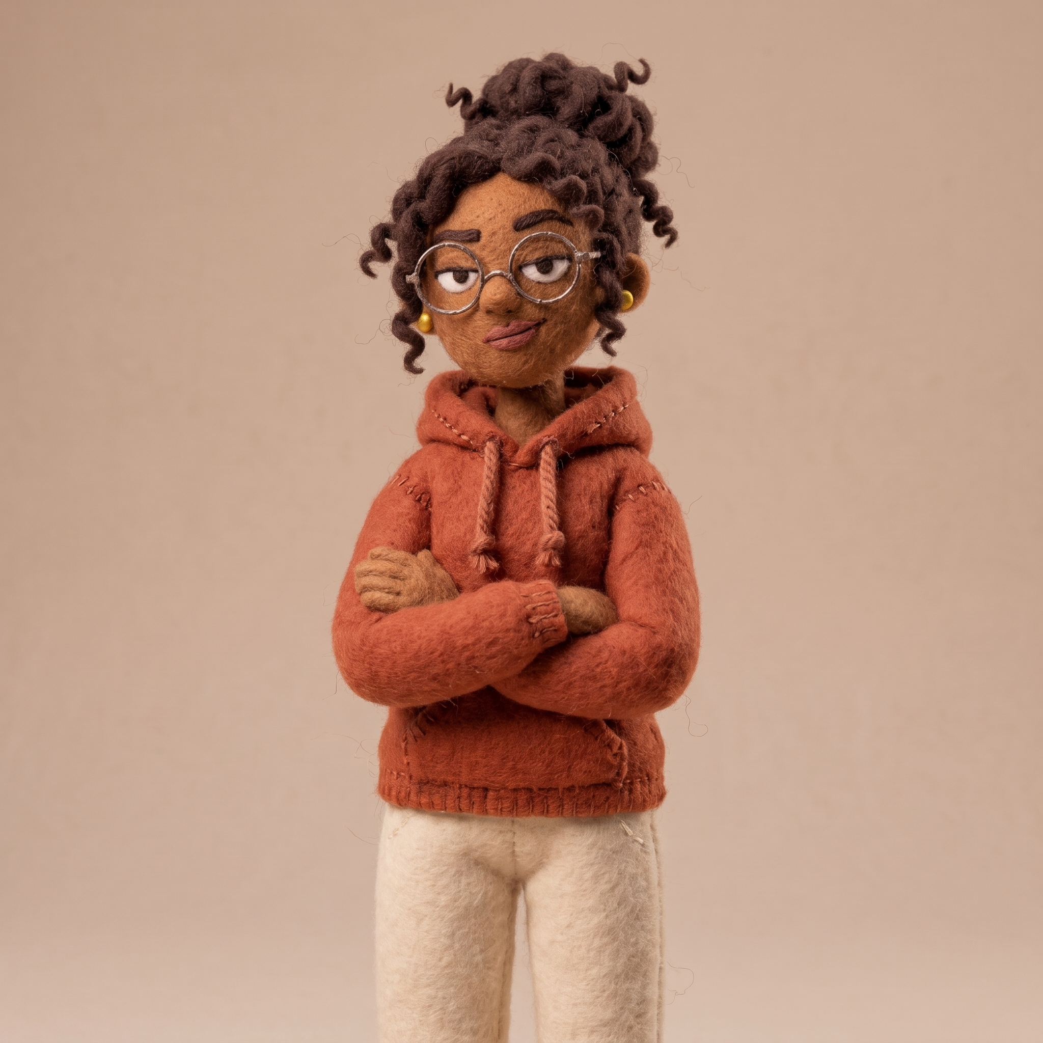 Maya in the Felt plush style