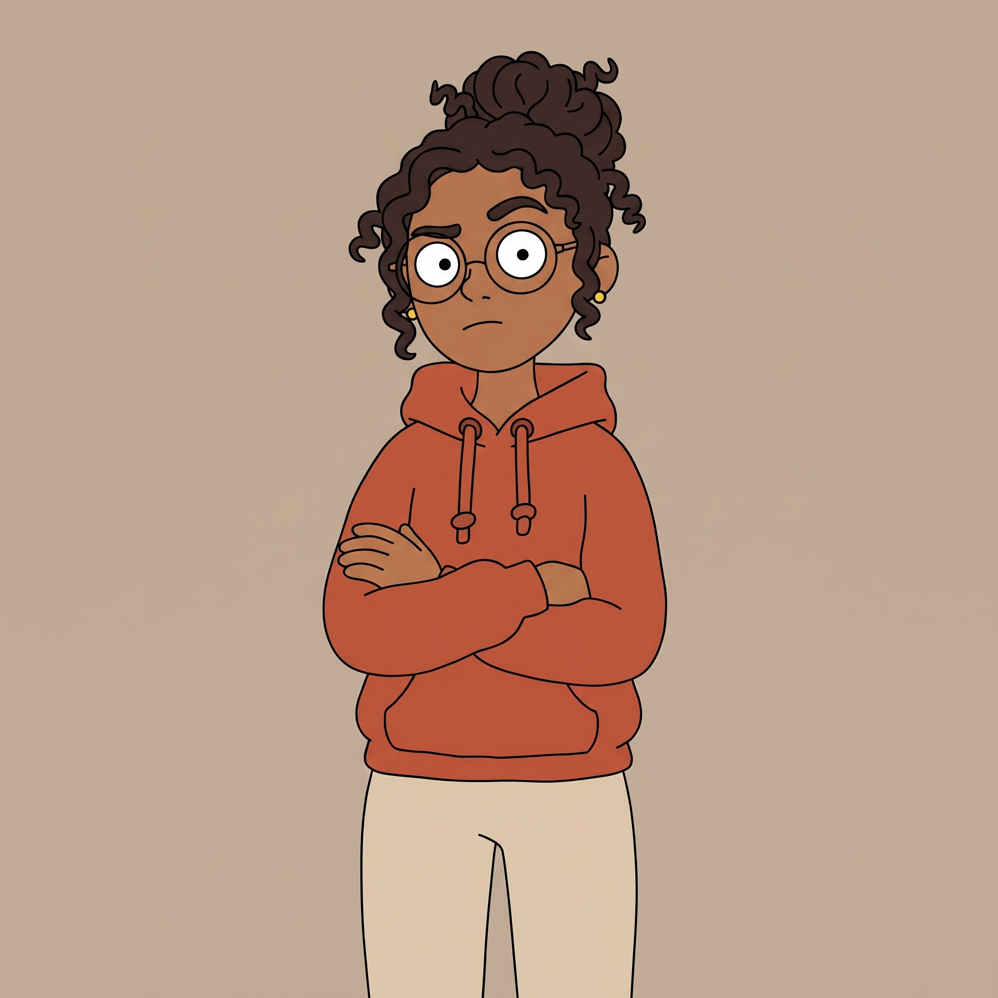 Maya in the 2D sitcom cartoon style